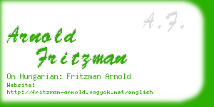 arnold fritzman business card